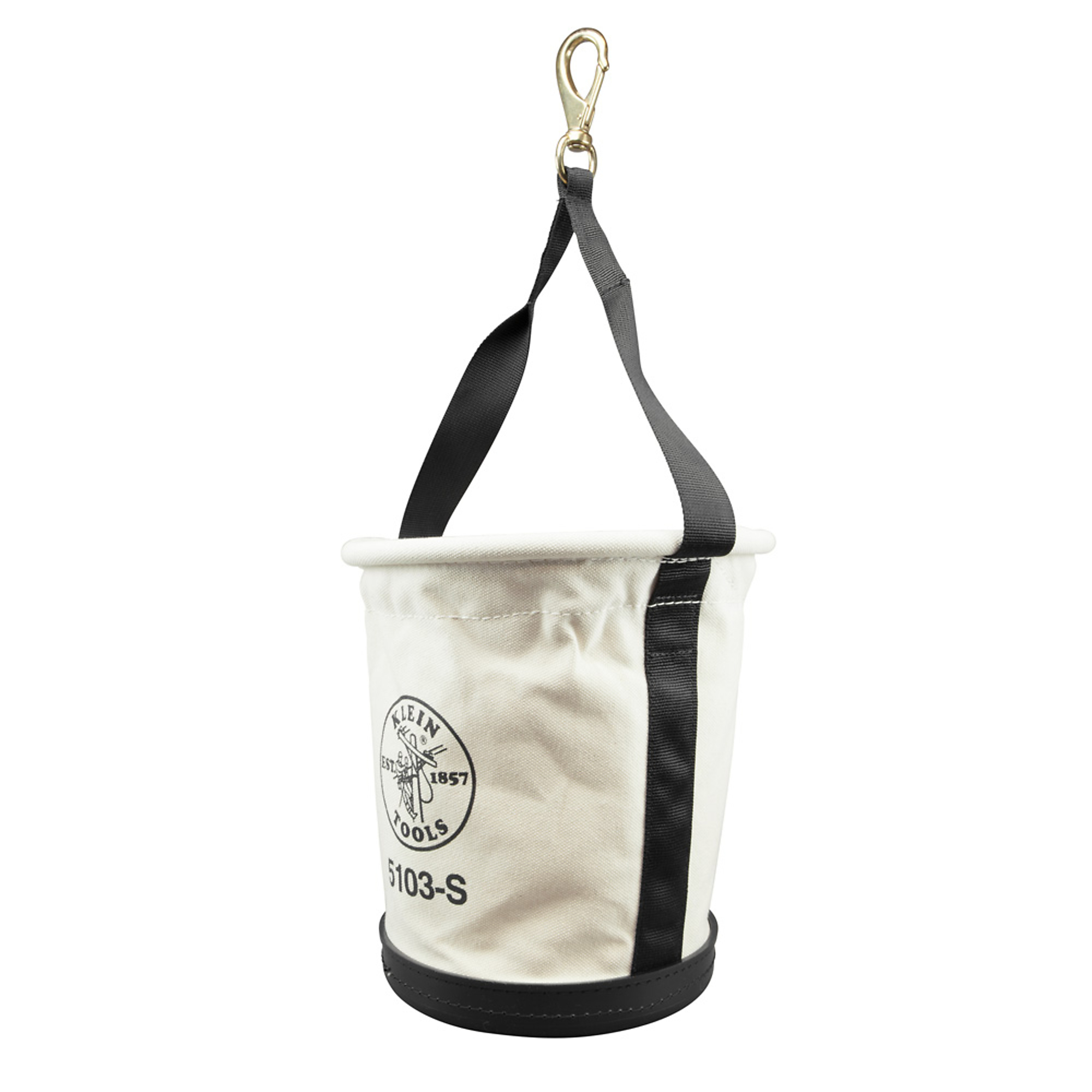 Klein Tools, Heavy-Duty Tapered-Wall Bucket, Color Multi, Pockets (qty.) 1 Material Canvas, Model# 5103S